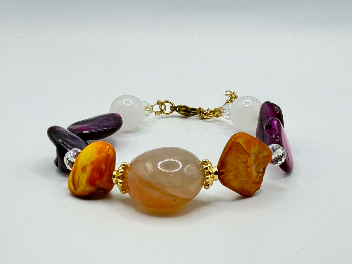 Mother of Pearl & Agate Bracelet