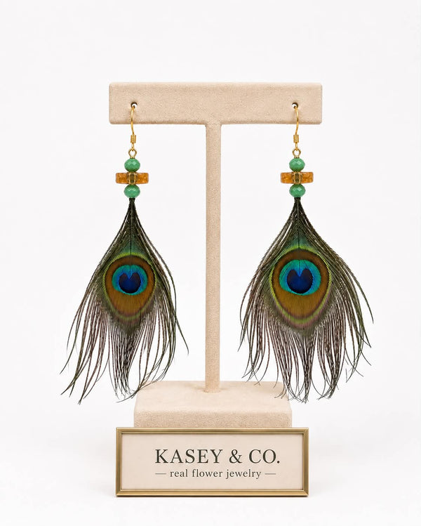 Peacock Feather Earrings