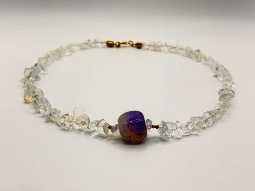 Clear Quartz & Purple Agate