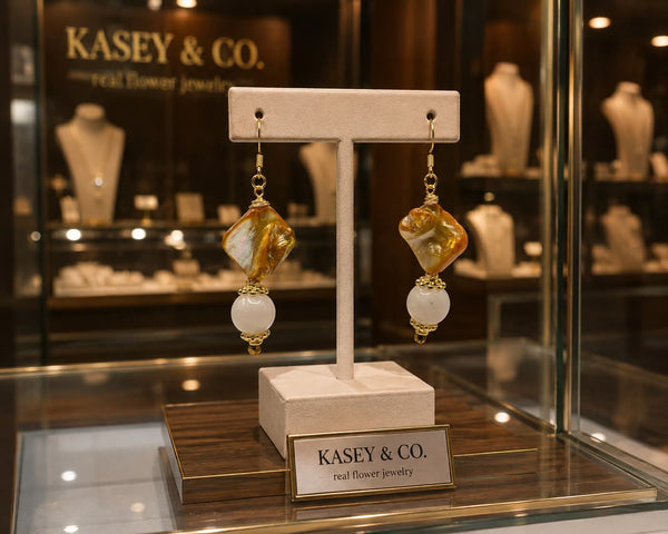 Mother of Pearl & Freshwater Pearl Earrings