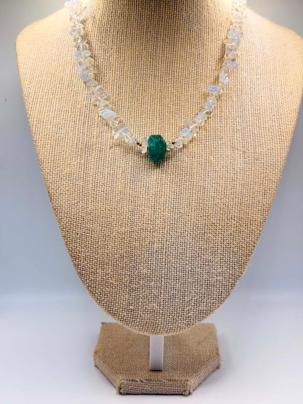 Clear Quartz & Green Agate
