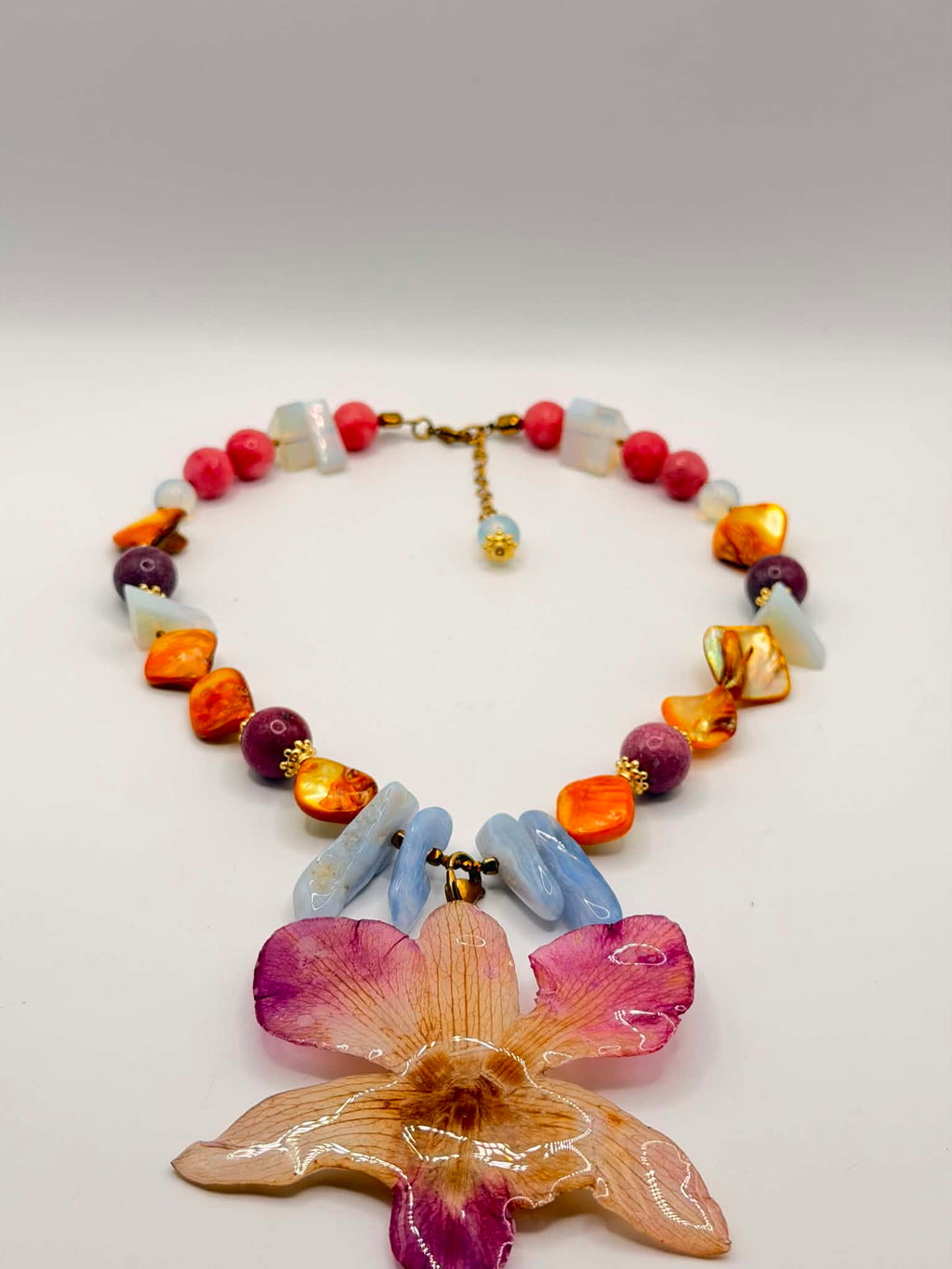 Coral Reef Orchid Necklace