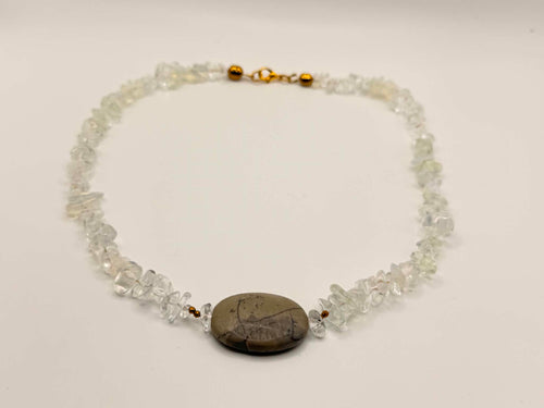 Clear Quartz & Grey Jasper