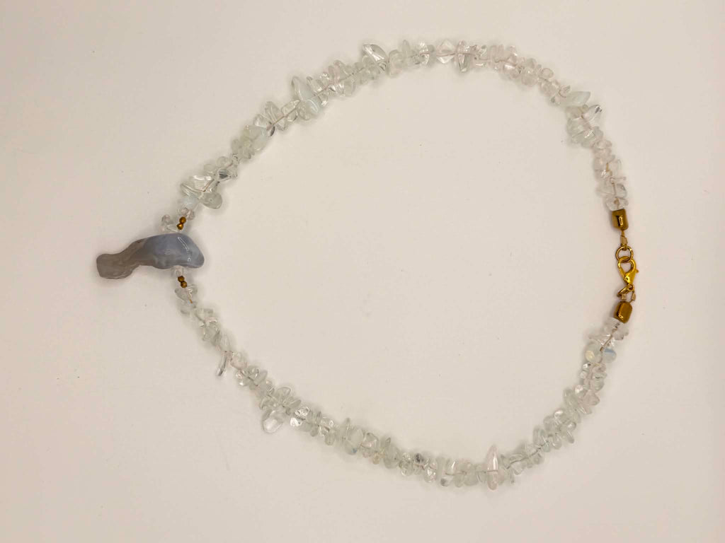 Clear Quartz & Light Grey Agate
