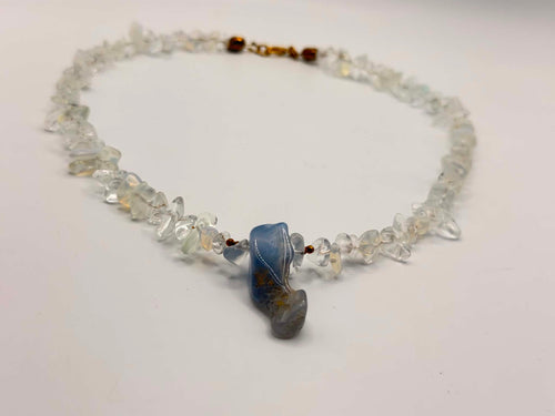 Clear Quartz & Light Grey Agate