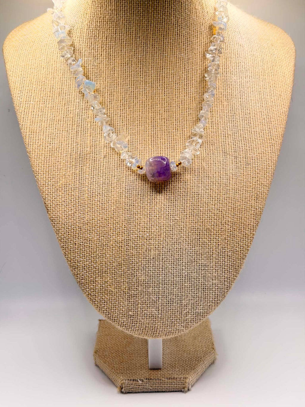 Clear Quartz & Purple Agate