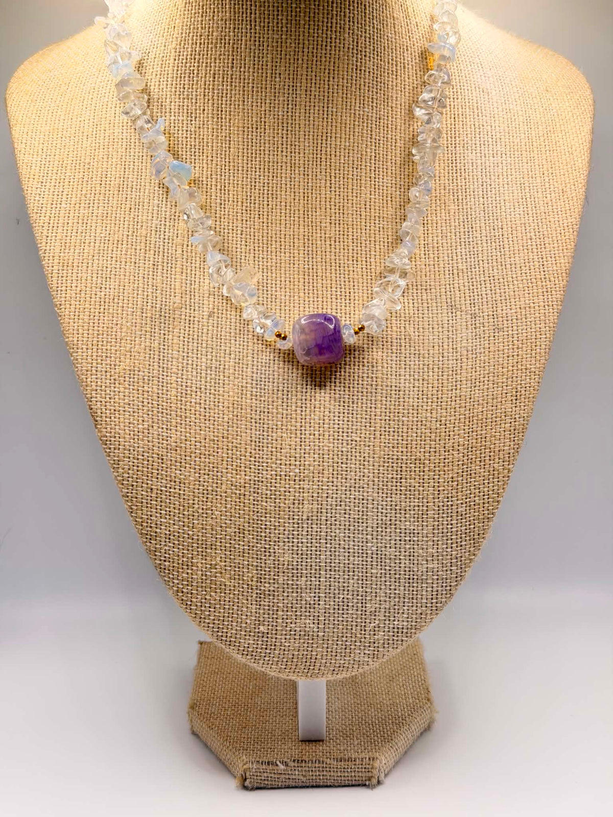 Clear Quartz & Purple Agate
