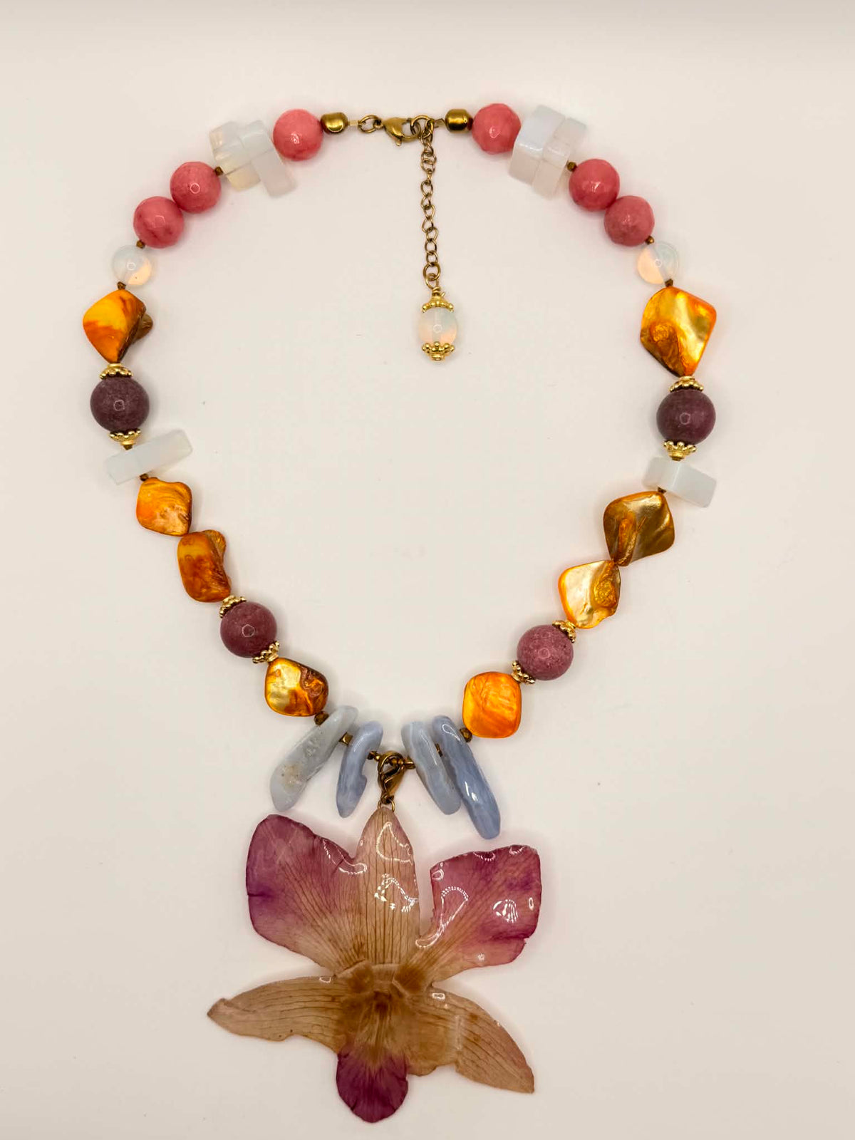 Coral Reef Orchid Necklace