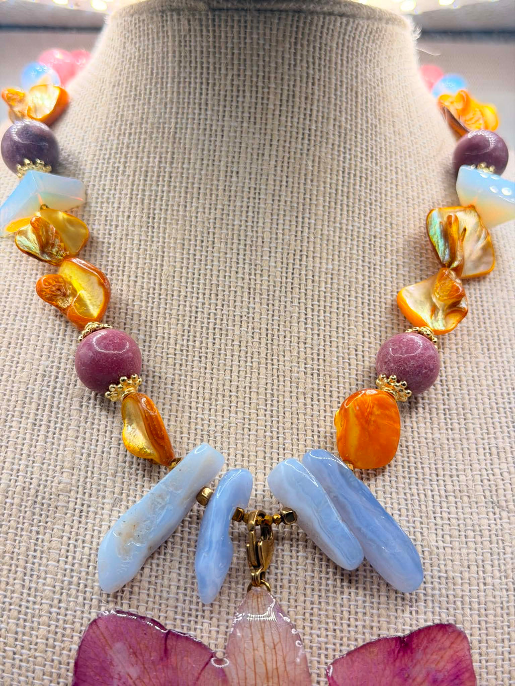Coral Reef Orchid Necklace