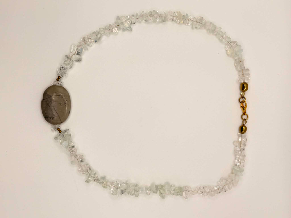 Clear Quartz & Grey Jasper