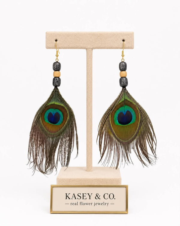 Peacock Feather Earrings