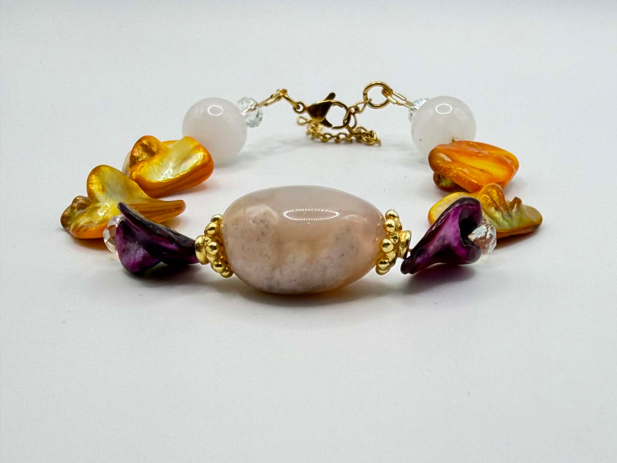 Mother of Pearl &amp; Agate Bracelet
