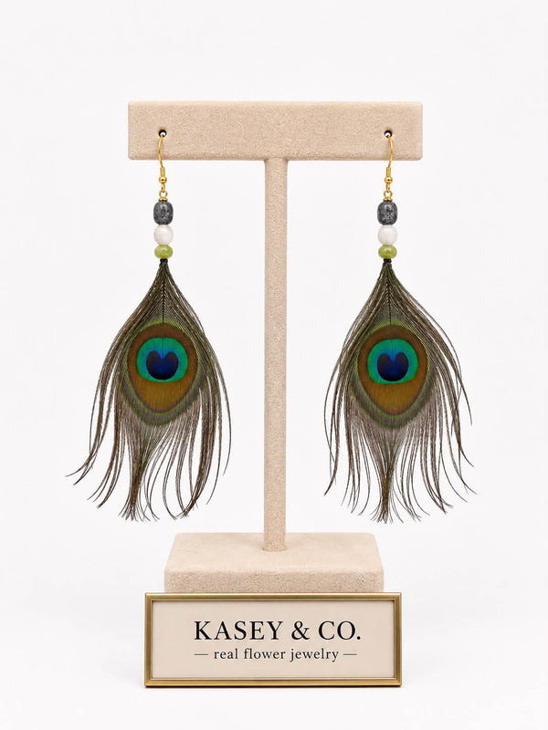 Peacock Feather Earrings